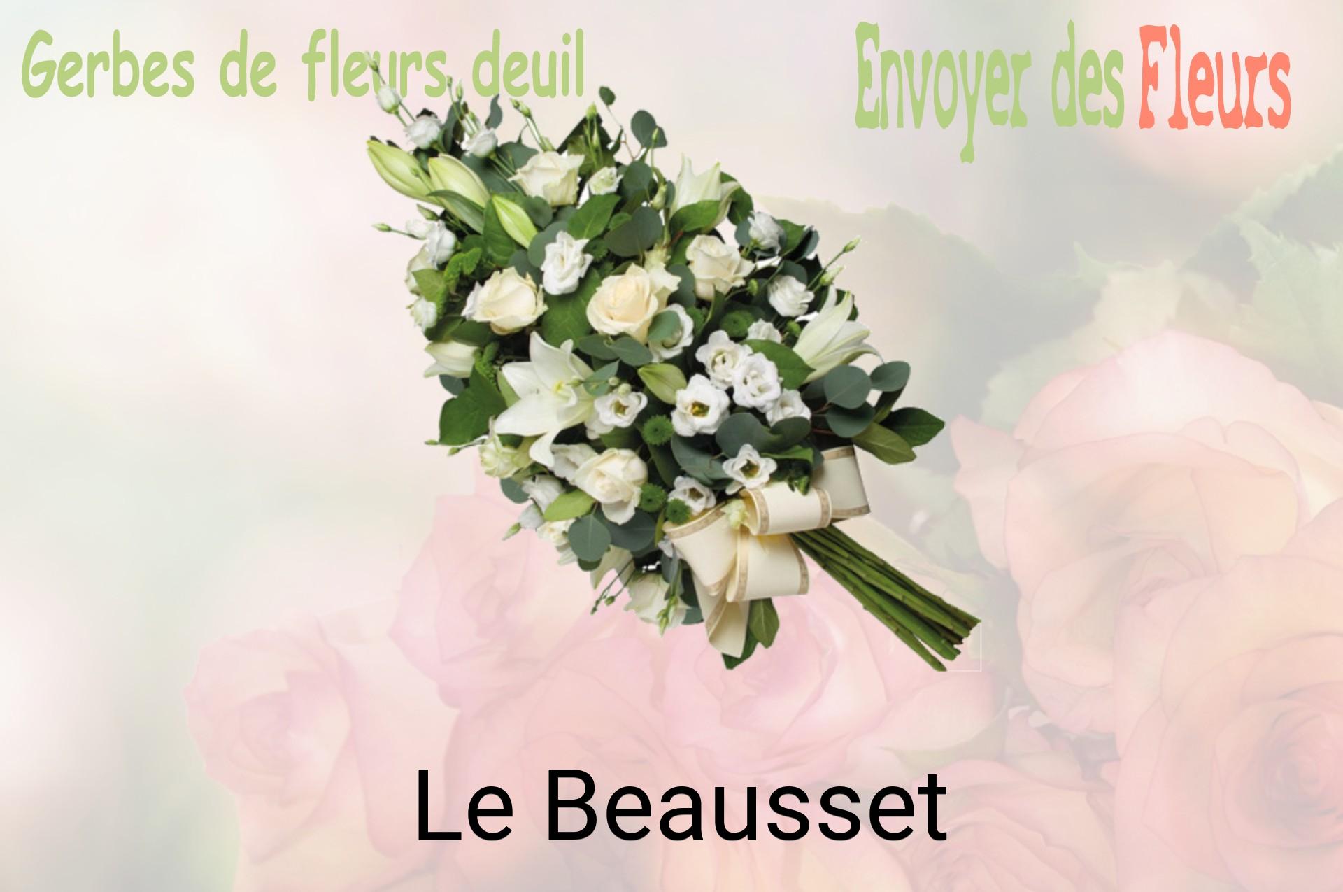 Gerbe de fleurs de deuil livrée à Le Beausset